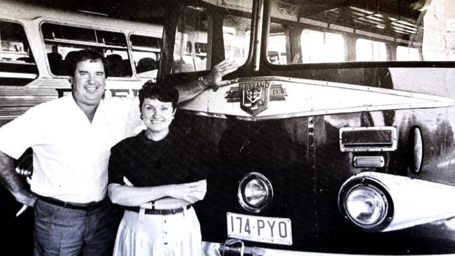 Paul Duffy and his wife Lyn at Duffy's City Buses Bundaberg.