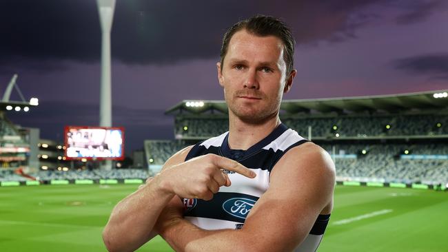 Geelong star Patrick Dangerfield is encouraging people to get the Covid vaccine. Picture: Michael Klein