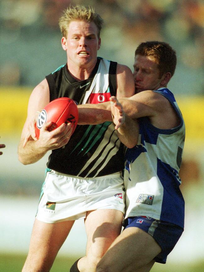 Port Adelaide’s Nick Stevens got caught up in trade politics and ended up at Carlton instead of his desired destination Collingwood.