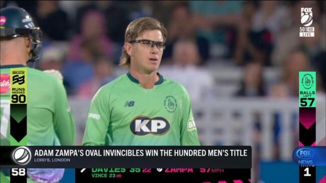 Zampa's Invincibles retain Hundred title