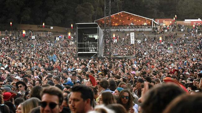 Crowds at Splendour in the Grass in 2017. Picture: Marc Stapelberg