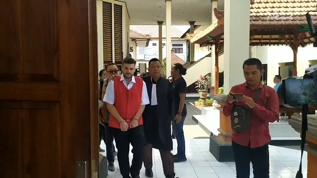 Aussie Nicholas Carr's first day in Bali courtroom