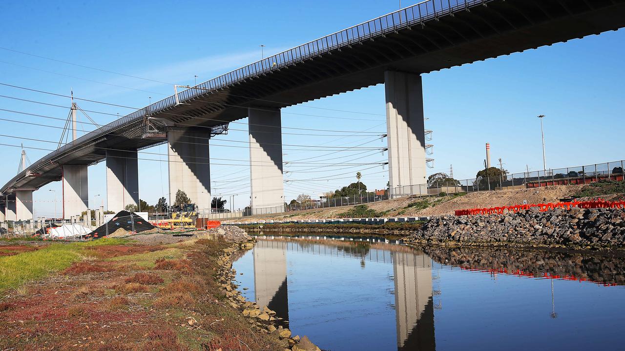 Toxic soil has stalled the $6.7 billion road project. Picture: Ian Currie