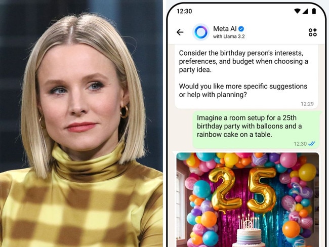 As the tech is rolled out, you will be able to make the AI assistant sound like celebrities including Kristen Bell. Picture: Getty/Supplied