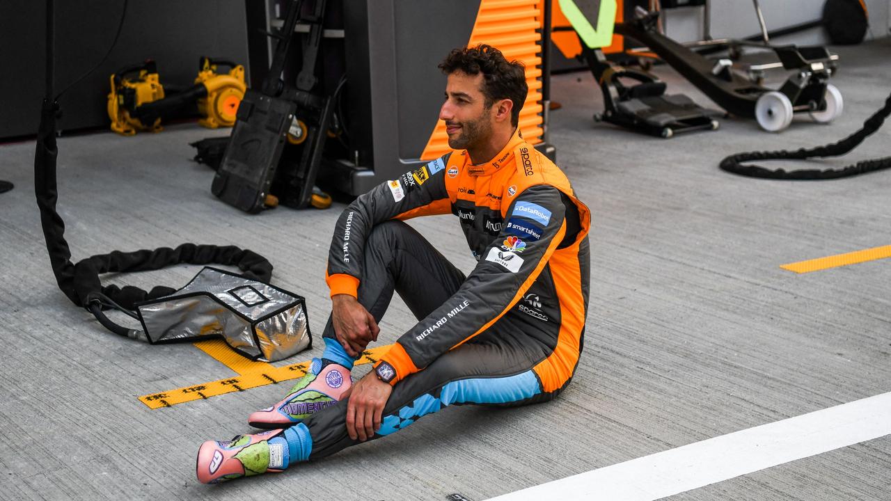 Daniel Ricciardo has endured a rough trot with McLaren. (Photo by CHANDAN KHANNA / AFP)