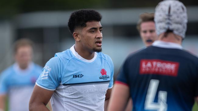 NSW Waratahs Gen Blue player Clem Halaholo at Daceyville. Pics: Julian Andrews