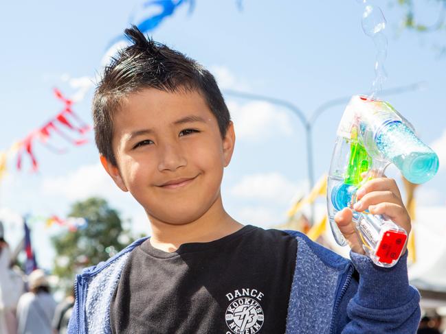 Enrico (7) at the Cabramatta Moon Festival in 2018. Picture: Jordan Shields.