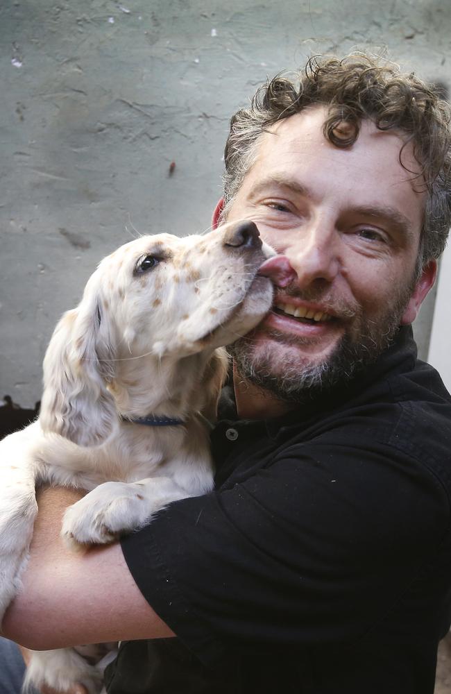 Pixie with a relieved owner Davydd Griffiths. Picture: David Caird