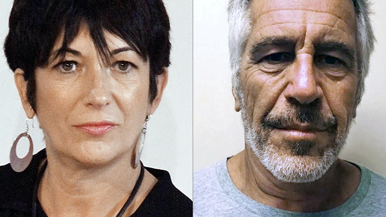 Maxwell and Epstein. Picture: Laura Cavanaugh//AFP/New York State Sex Offender Registry