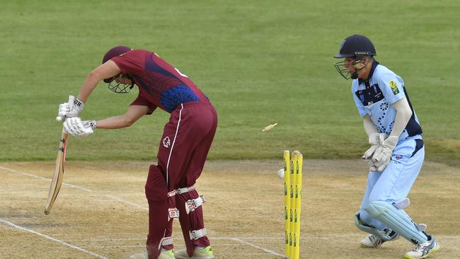 The National Indigenous Cricket Championships Men's Final match between New South Wales and Queensland at Traeger Park on February 03, 2020 in Alice Springs, Australia. Picture: Albert Perez - CA/Cricket Australia via Getty Images