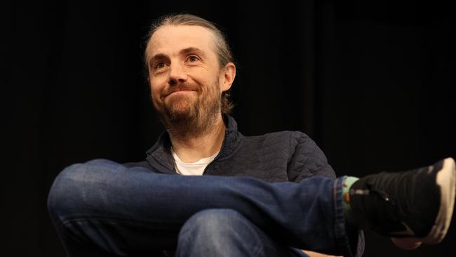 “Mike Cannon-Brookes is willing to donate to fashionable causes,” says Simon Fenwick. Pictured is Atlassian co-founder Cannon-Brooks discussing the impact of climate change on companies at the Climate Governance Forum 2023. Picture: NCA NewsWire / Max Mason-Hubers