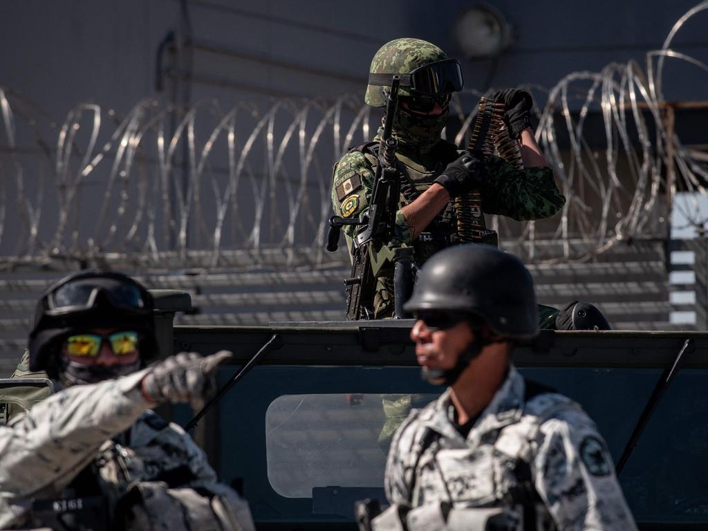 Members of the National Guard and Mexican Army. Picture: AFP