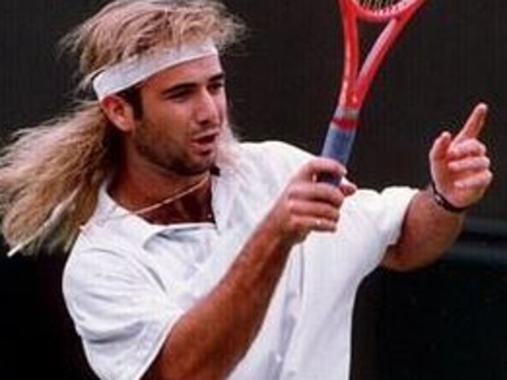 Andre Agassi back in the day.