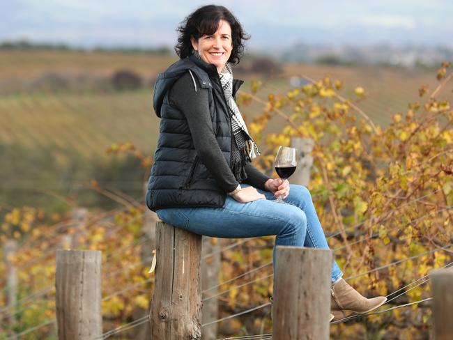 ON THE MAP: Mollydooker Wines CEO and winemaker Sarah Marquis, at her McLaren Vale vineyard. Picture: TAIT SCHMAAL