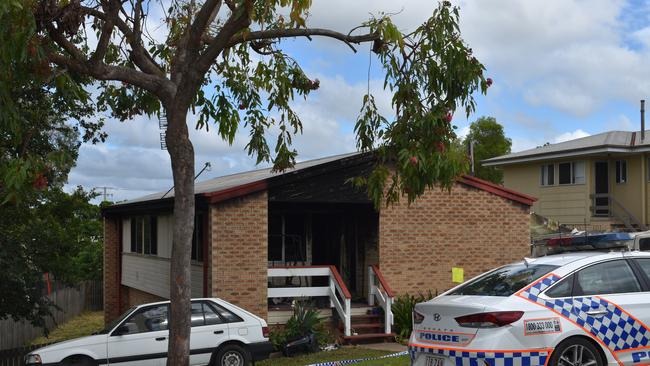 February 19, 2020: The aftermath of a house fire on Stewart Terrace, Gympie which left three people hospitalised.