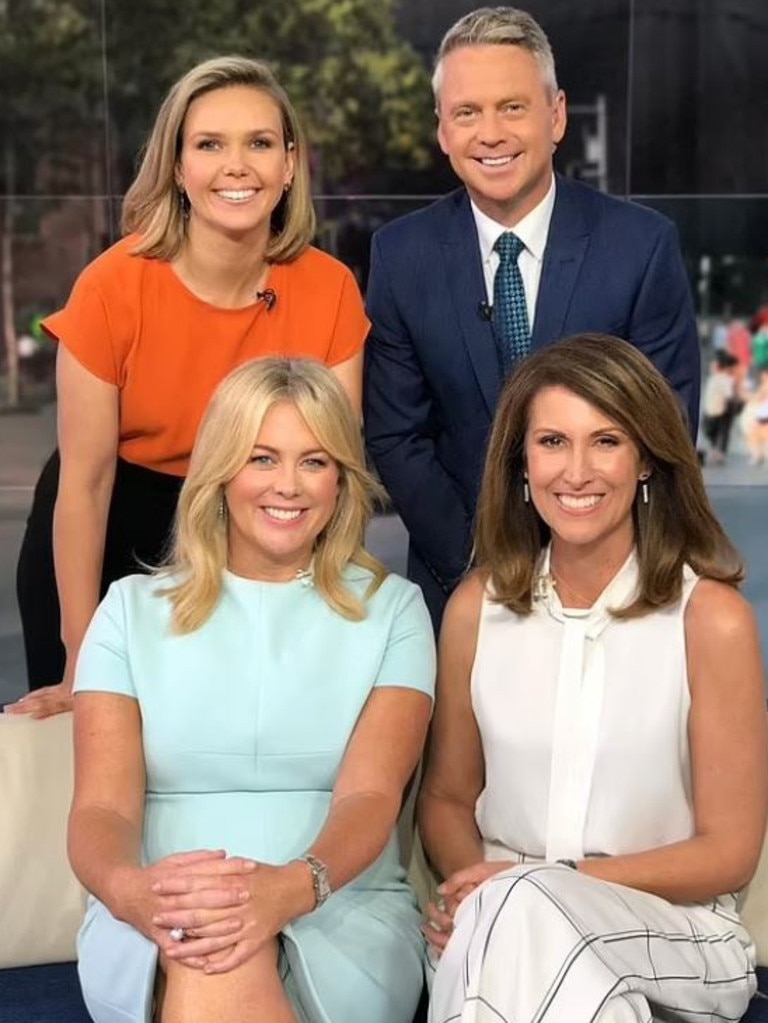 Templeton and former Sunrise co-stars Edwina Bartholomew, Samantha Armytage and Natalie Barr