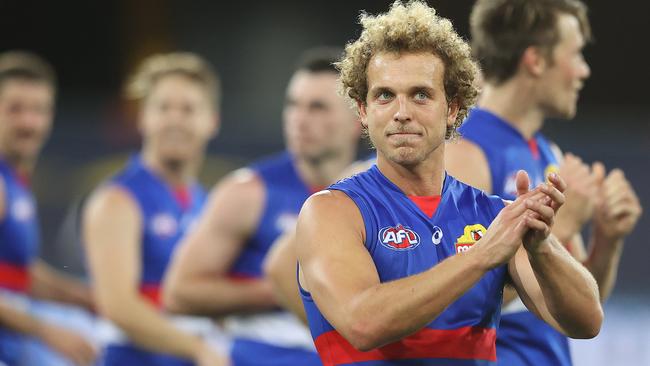 Mitch Wallis continues to be a sparkplug up forward for the Dogs. Picture: Getty Images