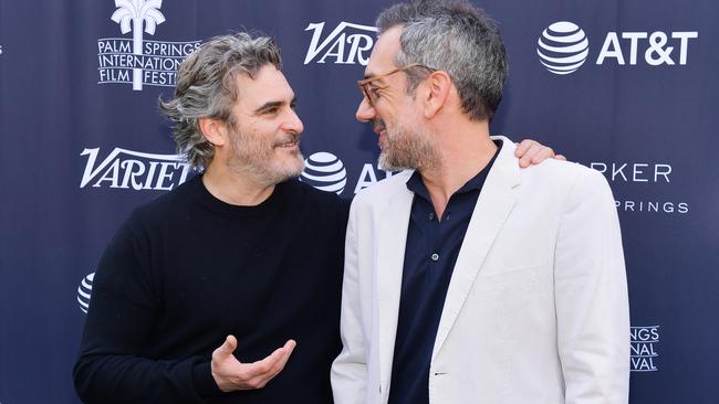 Joaquin Phoenix and Todd Phillips worked together on Joker. Picture: Getty