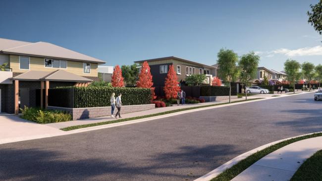 An artist's impression of what a proposed housing estate in Werrington could look like. Picture: Supplied