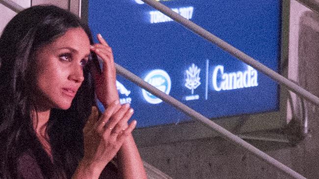 Markle sat several rows away from her beau. Picture: Frank Gunn / The Canadian Press /AP.