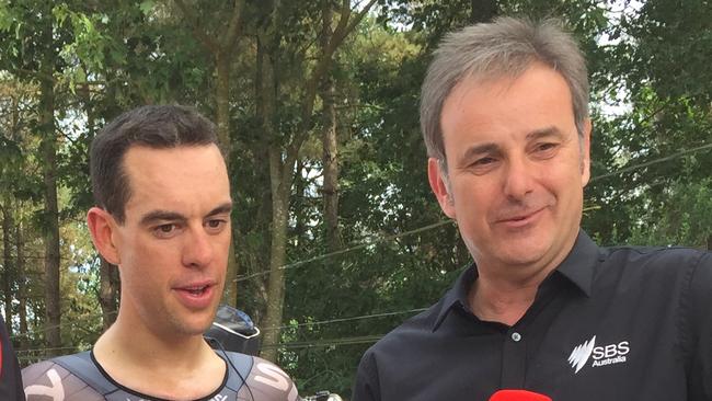 Mike Tomalaris with Richie Porte.