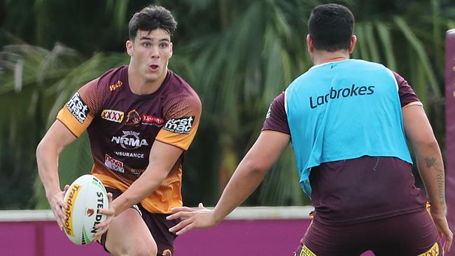 Herbie Farnworth will make his NRL debut for the Broncos. Picture: Peter Wallis