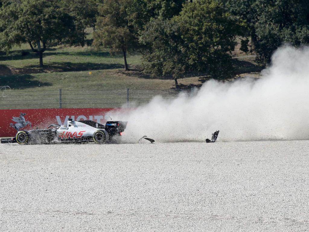 Romain Grosjean’s Haas didn’t fare so well.