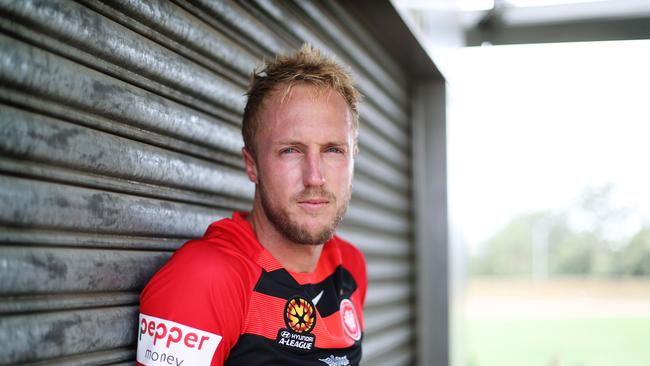 Western Sydney Wanderers star Mitch Nichols has been charged with cocaine possession. Picture: Brett Costello