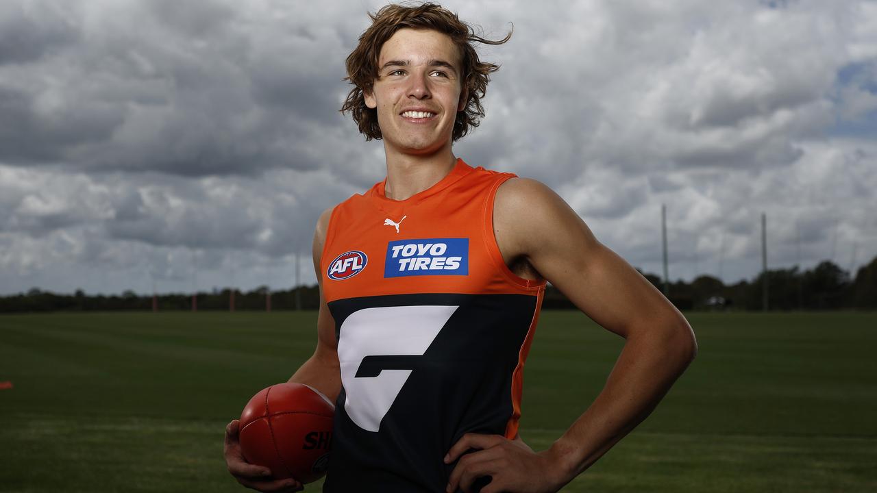 No.1 draft pick Aaron Cadman is closing in on his GWS debut. Picture: Phil Hillyard