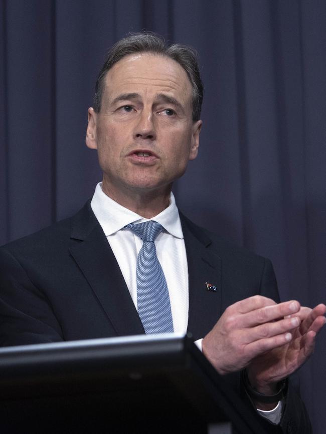 Health Minister Greg Hunt. Picture: NCA NewsWire / Gary Ramage