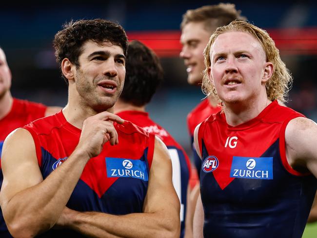 Oliver’s teammate Christian Petracca made his issues at the club clear. Picture: Dylan Burns/AFL Photos via Getty Images