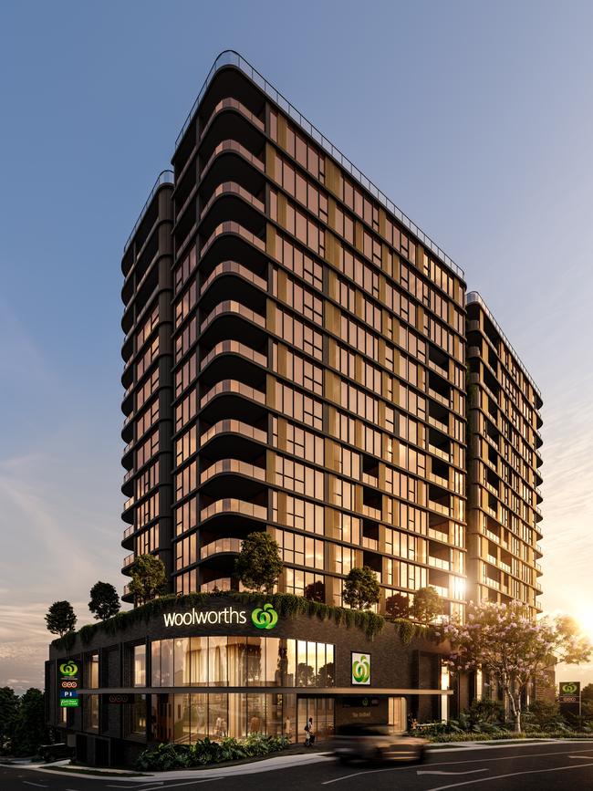 A render of Mosaic's new Kangaroo Point Development, 'The Bedford'.