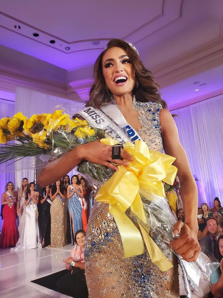 The 71st Miss USA was crowned on Monday with a historic win for Miss Texas R’Bonney Gabriel, who became the first Filipino- American to claim the title. Picture: Instagram / @rbonneynola