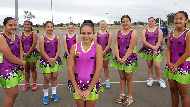 Mount Druitt Netball Association under-13 representative team is a well-oiled machine. Pictures: Carmela Roche