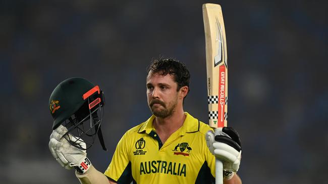 Travis Head silenced the massive partisan Ahmedabad crowd with a brilliant 95-ball hundred that made all the difference for Australia. Picture: Getty