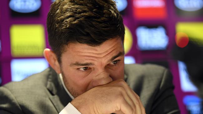 Matt Gillett feels the emotion of his retirement. Picture: AAP Image/Dan Peled