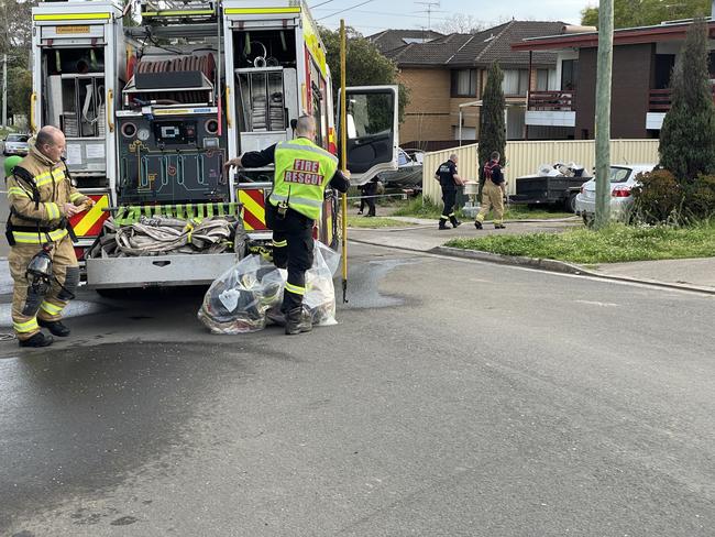 Fire crews have safely contained the blaze, and are now investigating. Picture: Paul Brescia