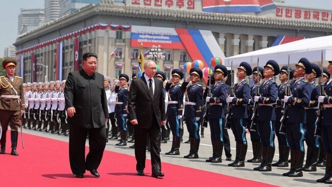 North Korea’s Kim Jong-un would not have sent weapons and men into Putin’s battle if he thought the Russians were going to lose. Picture:. AFP