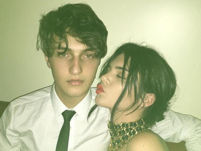 Only days after speculation Simmons was dating Kendall, she was spotted kissing Anwar Hadid. Picture: Instagram/@kendalljenner