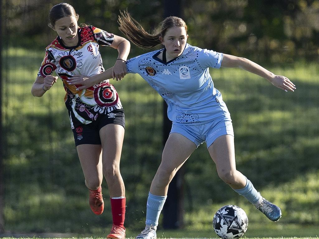 Markie Robinson. Picture: Michael Gorton. U14 Girls NAIDOC Cup at Lake Macquarie Regional Football Facility.