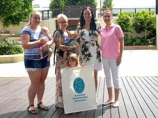 Ruth and Claire Spence, Chantelle Ehmann, Harper and Aaliyah Trembath, Brittany Lauga and Jessica Bell. Picture: Jann Houley