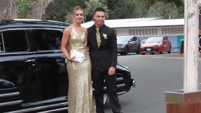 Sophie Phillips and Keedy Wortley at the Hervey Bay State High School formal.