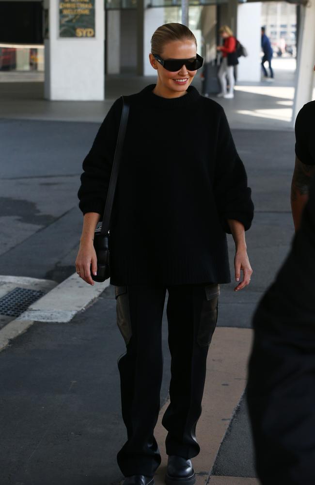 Lara Bingle's one night in Sydney to attend Louis Vuitton event