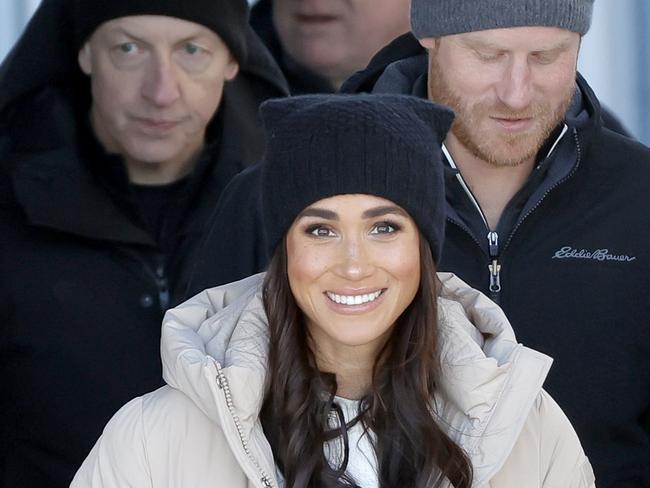 WHISTLER, BRITISH COLUMBIA - FEBRUARY 14: (L-R) Meghan, Duchess of Sussex and Prince Harry, Duke of Sussex attend Invictus Games Vancouver Whistlers 2025's One Year To Go Winter Training Camp on February 14, 2024 in Whistler, British Columbia. (Photo by Andrew Chin/Getty Images)