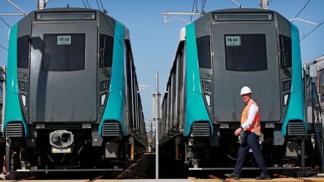 Sydney Metro CEO Jon Lamonte at the marshalling yard at Rouse Hill. Picture: Toby Zerna