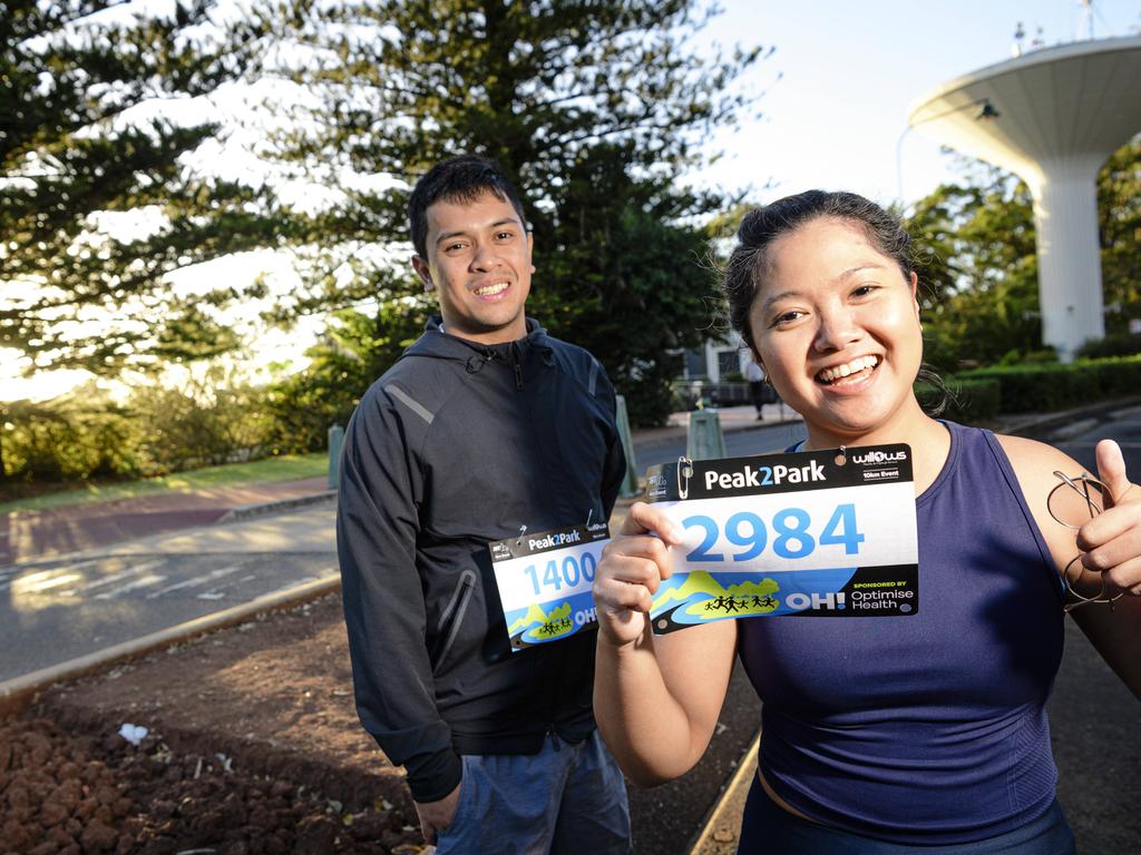 John Magno and Joy Navarro at Peak2Park fun run, Sunday, March 2, 2025. Picture: Kevin Farmer