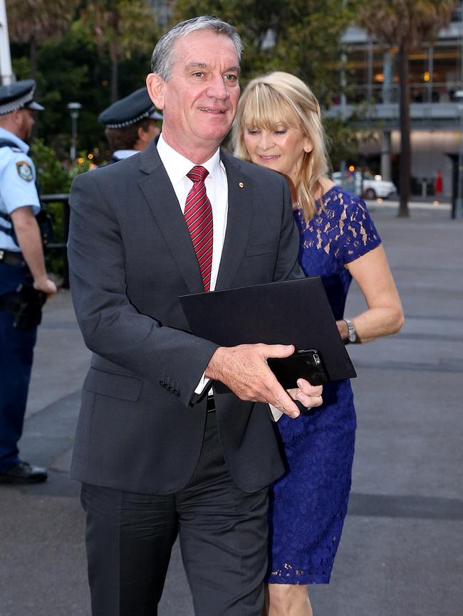 Police Commissioner Andrew Scipione arrives at the event last night.