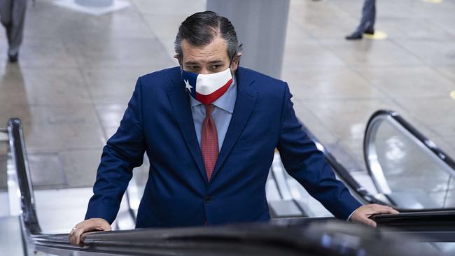 Ted Cruz and six other current senators along with four senators-elect assert that ‘allegations of fraud and irregularities in the 2020 election exceed any in our lifetimes’. Picture: AFP