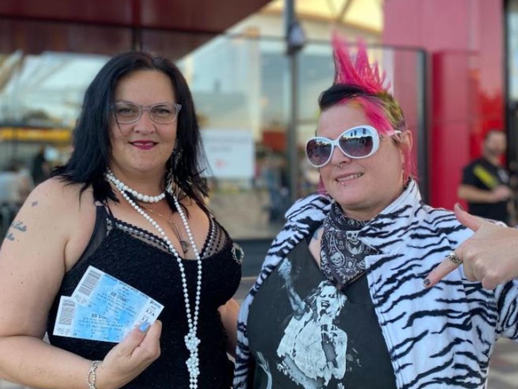 Rod Stewart and Cyndi Lauper mix with Megadeth fans outside the Adelaide Entertainment Centre. Picture: Agnes Gichuhi