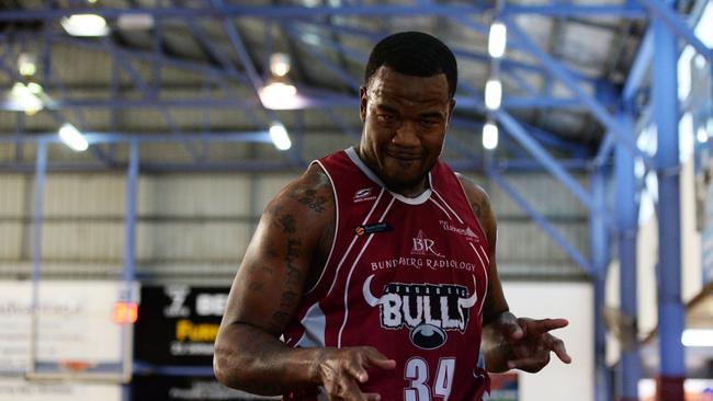 BASKETBALL ACTION: The Bulls Willie Shackleford during the game against the Suncoast Clippers at WIN Stadium.Photo: Mike Knott / NewsMail